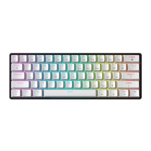 Teclado Mecanico Gamer Force One Atlas, RGB, ABNT, Compacto, Switch Red, Branco, FR.TC.A6.01 Teclado Mecanico Gamer Force One Atlas, RGB, ABNT, Compacto, Switch Red, Branco, FR.TC.A6.01