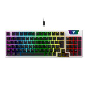 Teclado Mecanico Gamer Force One Atlas Pro, RGB, ABNT, Switch Red, Branco e Preto, FR.TC.AP.01 Teclado Mecanico Gamer Force One Atlas Pro, RGB, ABNT, Switch Red, Branco e Preto, FR.TC.AP.01