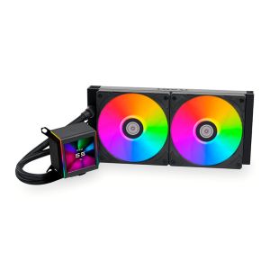 Water Cooler Lian Li GA II LCD 280, ARGB, 280mm, Preto, GA2LCD280-BK Water Cooler Lian Li GA II LCD 280, ARGB, 280mm, Preto, GA2LCD280-BK
