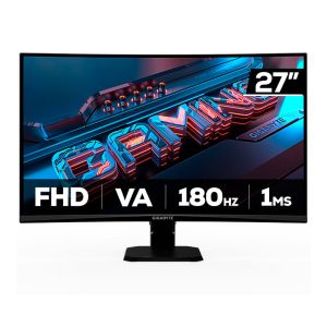 Monitor Gamer Gigabyte GS27FC, 27 Pol, VA, Curvo, FHD, 1ms, 180Hz, FreeSync, HDR Ready, Angulo Ajustavel, DP/HDMI, GS27FC Monitor Gamer Gigabyte GS27FC, 27 Pol, VA, Curvo, FHD, 1ms, 180Hz, FreeSync, HDR Ready, Angulo Ajustavel, DP/HDMI, GS27FC