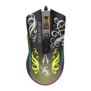 Mouse Gamer Redragon Cobra Harry Potter Hufflepuff, RGB, 12400DPI, 8 Botoes, Preto e Amarelo, HP-711H Mouse Gamer Redragon Cobra Harry Potter Hufflepuff, RGB, 12400DPI, 8 Botoes, Preto e Amarelo, HP-711H