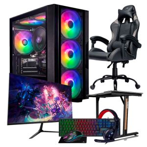 PC Gamer Completo Pichau Mammon III, AMD Ryzen 7 5700X, GeForce RTX 3060 12GB, 16GB DDR4, SSD 480GB + Monitor + Kit Periféricos + Cadeira + Mesa PC Gamer Completo Pichau Mammon III, AMD Ryzen 7 5700X, GeForce RTX 3060 12GB, 16GB DDR4, SSD 480GB + Monitor + Kit Periféricos + Cadeira + Mesa