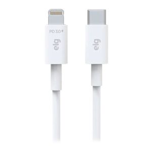 Cabo USB Tipo-C Para Lightning ELG, 1m, Branco, L810PD Cabo USB Tipo-C Para Lightning ELG, 1m, Branco, L810PD