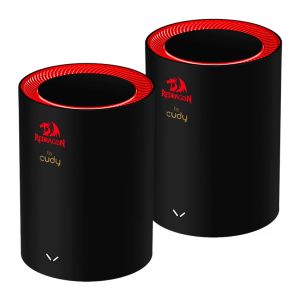 Roteador Redragon by Cudy Mesh, Wi-Fi 6, AX 3000, Dual Band, 2 Torres, Preto e vermelho, M3000 Roteador Redragon by Cudy Mesh, Wi-Fi 6, AX 3000, Dual Band, 2 Torres, Preto e vermelho, M3000