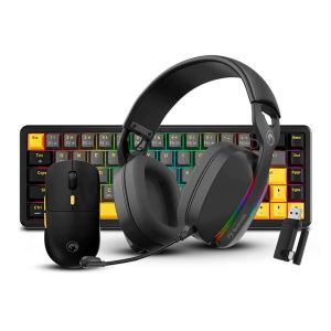 Kit Marvo 03, Teclado Magnético RGB USB, Mouse 12000DPI Tri-Mode, Headset Drivers 40mm, Preto, MARVO-KIT03 Kit Marvo 03, Teclado Magnético RGB USB, Mouse 12000DPI Tri-Mode, Headset Drivers 40mm, Preto, MARVO-KIT03