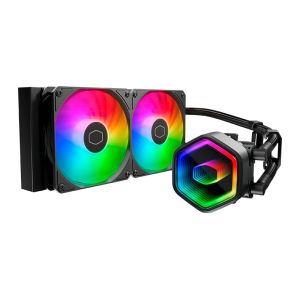 Water Cooler Cooler Master Masterliquid 240 Core II, ARGB, 240mm, Preto, MLW-D24M-A18PA-R1 Water Cooler Cooler Master Masterliquid 240 Core II, ARGB, 240mm, Preto, MLW-D24M-A18PA-R1