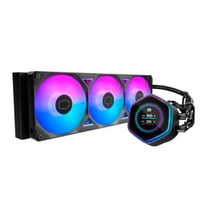 Water Cooler Cooler Master Masterliquid Atmos II LCD, ARGB, 360mm, Preto, MLX-D36M-A25SZ-L1 Water Cooler Cooler Master Masterliquid Atmos II LCD, ARGB, 360mm, Preto, MLX-D36M-A25SZ-L1