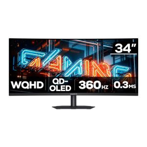 Monitor Gamer Gigabyte MO34WQC36, 34 Pol, QD-OLED, Curvo, WQHD, 360Hz, 0.3ms, G-Sync/FreeSync Premium, HDR 500, HDMI/DP, MO34WQC36 Monitor Gamer Gigabyte MO34WQC36, 34 Pol, QD-OLED, Curvo, WQHD, 360Hz, 0.3ms, G-Sync/FreeSync Premium, HDR 500, HDMI/DP, MO34WQC36