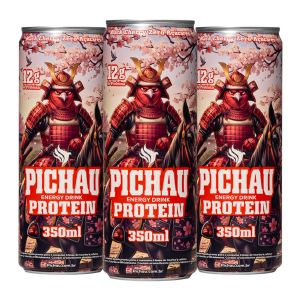Pack Energetico Pichau Protein Black Cherry Zero, 350ml, Com 3 unidades Pack Energetico Pichau Protein Black Cherry Zero, 350ml, Com 3 unidades