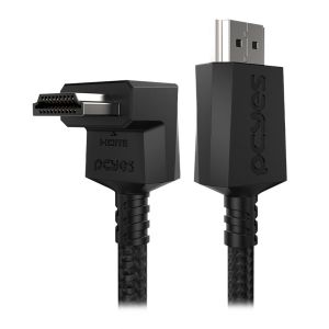 Cabo HDMI PCYes, Conector 90 Graus Vertical, Nylon, 3m, Preto, PH21-3VNP Cabo HDMI PCYes, Conector 90 Graus Vertical, Nylon, 3m, Preto, PH21-3VNP