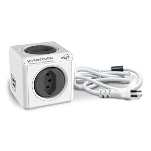 Filtro De Linha Elg Extended USB, 4 Tomadas, Bivolt, 3m, 2 USB, Branco e Cinza, PWC-X4U-3M Filtro De Linha Elg Extended USB, 4 Tomadas, Bivolt, 3m, 2 USB, Branco e Cinza, PWC-X4U-3M