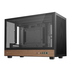 Gabinete Gamer Deepcool CH260 Wood, Mini-Tower, Lateral de Vidro, Preto, R-CH260-BKNWM0-G-1 Gabinete Gamer Deepcool CH260 Wood, Mini-Tower, Lateral de Vidro, Preto, R-CH260-BKNWM0-G-1