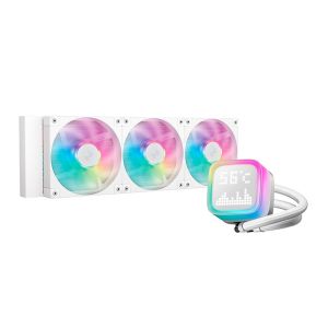 Water Cooler Deepcool LP360, RGB, Com Display, 360mm, Branco, R-LP360-WHMSMC-G-1 Water Cooler Deepcool LP360, RGB, Com Display, 360mm, Branco, R-LP360-WHMSMC-G-1