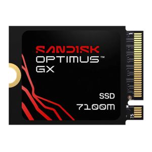 SSD Sandisk Optimus GX 7100M, 2TB, M.2 2230, PCIe NVMe, Leitura 7250 MB/s, Gravacao 6900 MB/s, SDSP71200TAT-000E0 SSD Sandisk Optimus GX 7100M, 2TB, M.2 2230, PCIe NVMe, Leitura 7250 MB/s, Gravacao 6900 MB/s, SDSP71200TAT-000E0