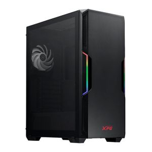 Gabinete Gamer XPG Starker, Mid-Tower, Lateral de Vidro, Com 2 Fans, ARGB, Preto, STARKER-BKCWW Gabinete Gamer XPG Starker, Mid-Tower, Lateral de Vidro, Com 2 Fans, ARGB, Preto, STARKER-BKCWW