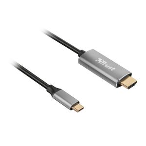Cabo Adaptador Trust Calyx USB-C para HDMI 4K 1,8M, T23332 Cabo Adaptador Trust Calyx USB-C para HDMI 4K 1,8M, T23332