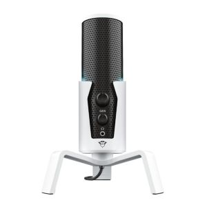 Microfone Trust GXT 258W Fyru 4-in-1 Branco, T24257 Microfone Trust GXT 258W Fyru 4-in-1 Branco, T24257