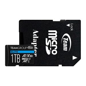 Cartao de Memoria Team Group A1, 1TB, MicroSDXC, UHS-I, Com Adaptador, V30, TEAUSDX1TIV30A103 Cartao de Memoria Team Group A1, 1TB, MicroSDXC, UHS-I, Com Adaptador, V30, TEAUSDX1TIV30A103