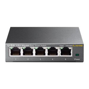 Smart Switch TP-Link de mesa 5 portas de 10/100/1000Mbps RJ45 ports, TL-SG105E Smart Switch TP-Link de mesa 5 portas de 10/100/1000Mbps RJ45 ports, TL-SG105E