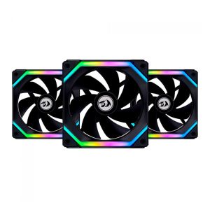 Kit Ventoinhas LIan Li Redragon Uni Fan SL120, RGB, 3x120mm, Preto, UF-SL120-3B-SI Kit Ventoinhas LIan Li Redragon Uni Fan SL120, RGB, 3x120mm, Preto, UF-SL120-3B-SI