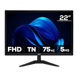 Monitor VST 22, 22 Pol, TN, FHD, 5ms, 75Hz, HDMI/VGA, VST-VST22-BL01 Monitor VST 22, 22 Pol, TN, FHD, 5ms, 75Hz, HDMI/VGA, VST-VST22-BL01