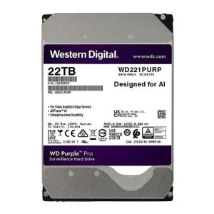 HD WD Purple Pro, 22TB, 3.5, 7200 RPM, Sata III 6GB/s, Cache 256MB, WD221PURP HD WD Purple Pro, 22TB, 3.5, 7200 RPM, Sata III 6GB/s, Cache 256MB, WD221PURP