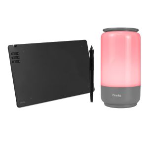 Kit Mesa Digitalizadora MT50, Preto + Luminária Smart, RGB Kit Mesa Digitalizadora MT50, Preto + Luminária Smart, RGB