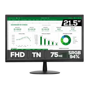 Monitor Zinnia Delfos ES21.5. 21.5Pol, TN, FHD, sRGB 94, 75Hz, HDMI/VGA, ZNO-DLFES215-BL01 Monitor Zinnia Delfos ES21.5. 21.5Pol, TN, FHD, sRGB 94, 75Hz, HDMI/VGA, ZNO-DLFES215-BL01