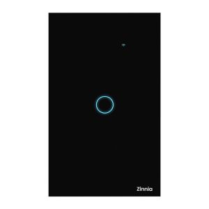 Interruptor Smart Zinnia, 1 Botao 10A, 50/60Hz, Preto, ZNS-I1B-BK01 Interruptor Smart Zinnia, 1 Botao 10A, 50/60Hz, Preto, ZNS-I1B-BK01