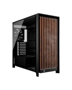 Gabinete Corsair Frame 5000D Wood RS, Mid Tower, Lateral de Vidro, Com 3 Fans, Preto, CC-9011353-WW