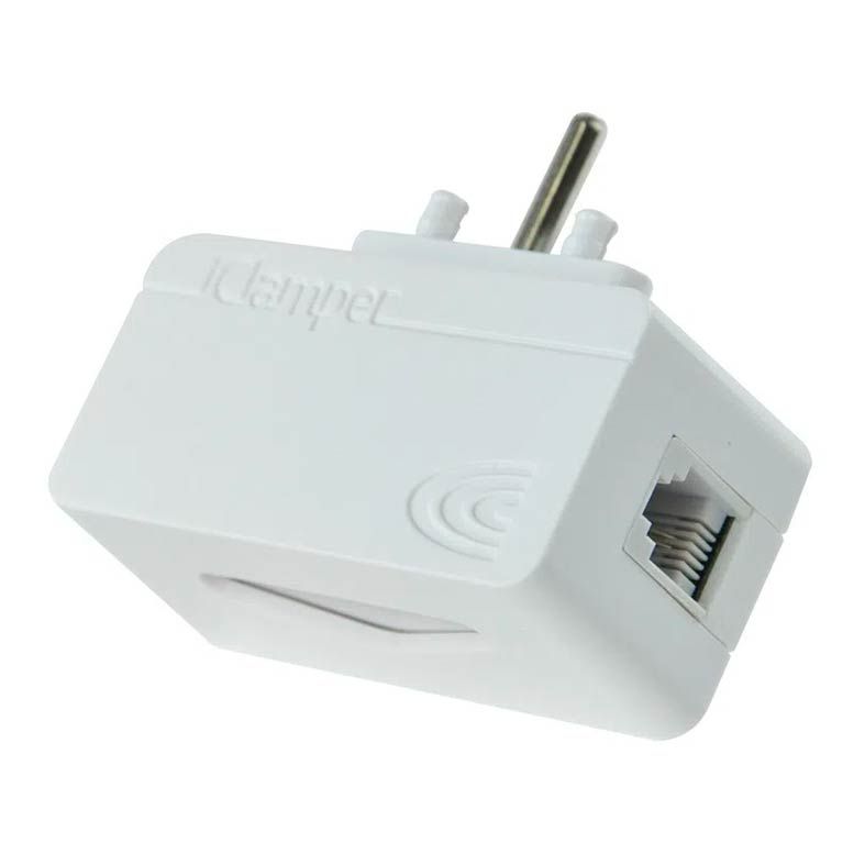 Protetor Eletrico DPS Clamper iClamper Tel + Cabo RJ11 Branco, 009907