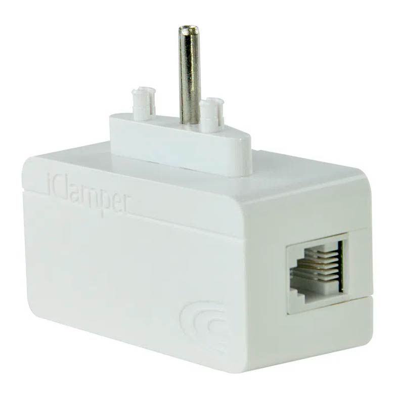 Protetor Eletrico DPS Clamper iClamper Tel + Cabo RJ11 Branco, 009907