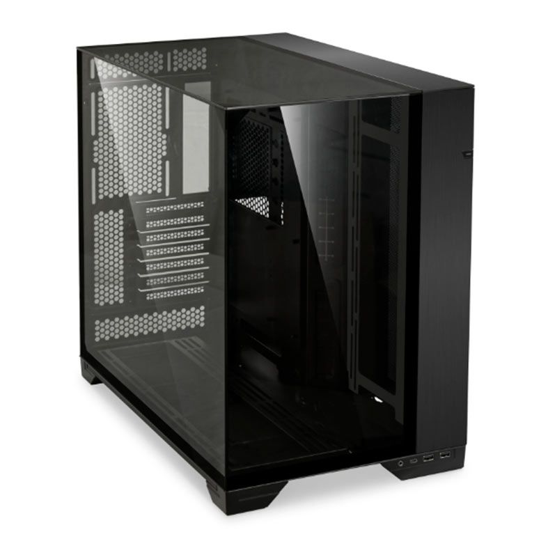 Gabinete Lian Li 011 Vision, Mid-Tower, Lateral de Vidro, Preto, 011VX-BLACK
