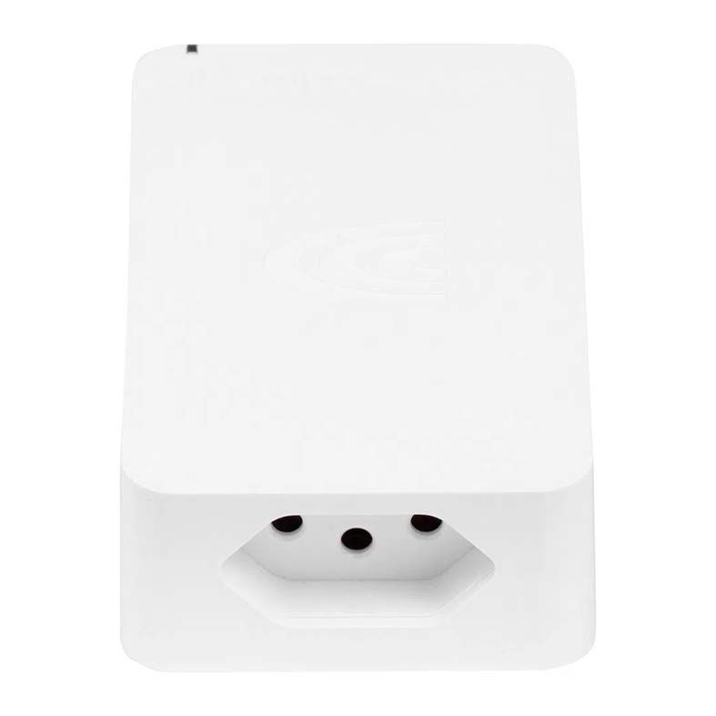 Protetor Elétrico Clamper Energia 3 + 2 USB Branco, 012922