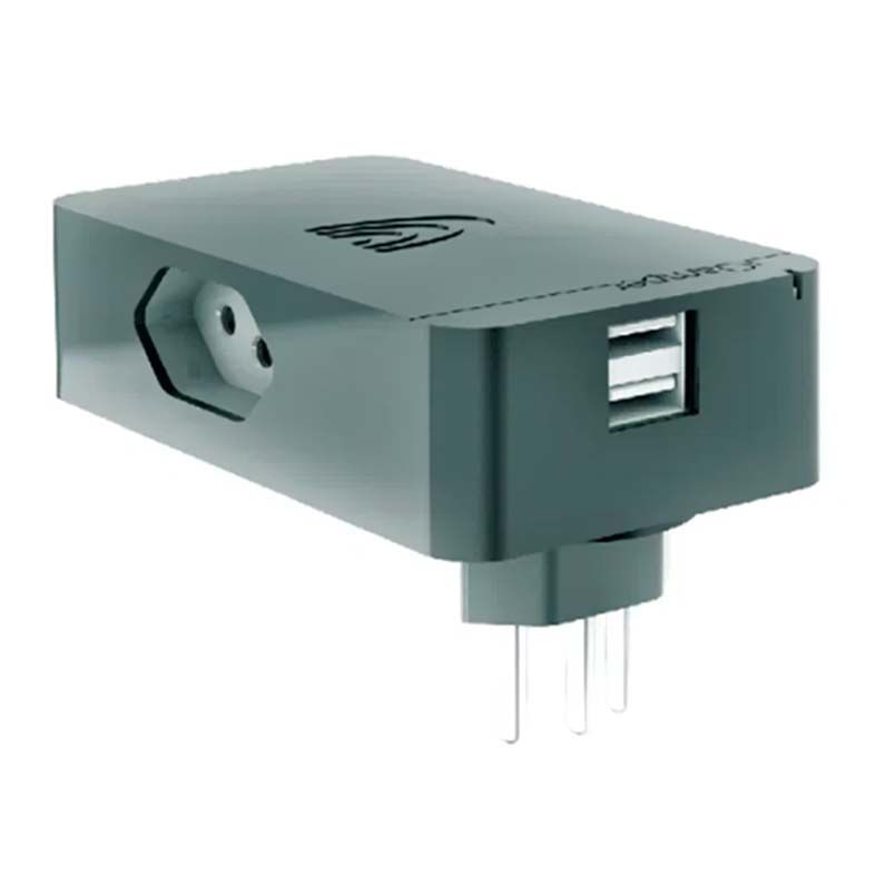 Protetor Elétrico Clamper Energia 3 + 2 USB Preto, 012923