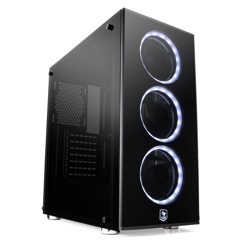 Pichau Kit Upgrade, Gabinete Pichau Pouter II Led Branco + Fonte Mancer Thunder 500W
