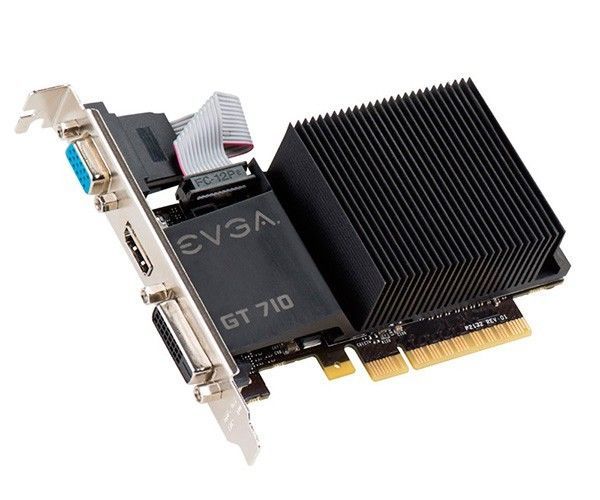 Placa de Video EVGA GeForce GT 710 1GB DDR3 64-bit, 01G-P3-2710-KR