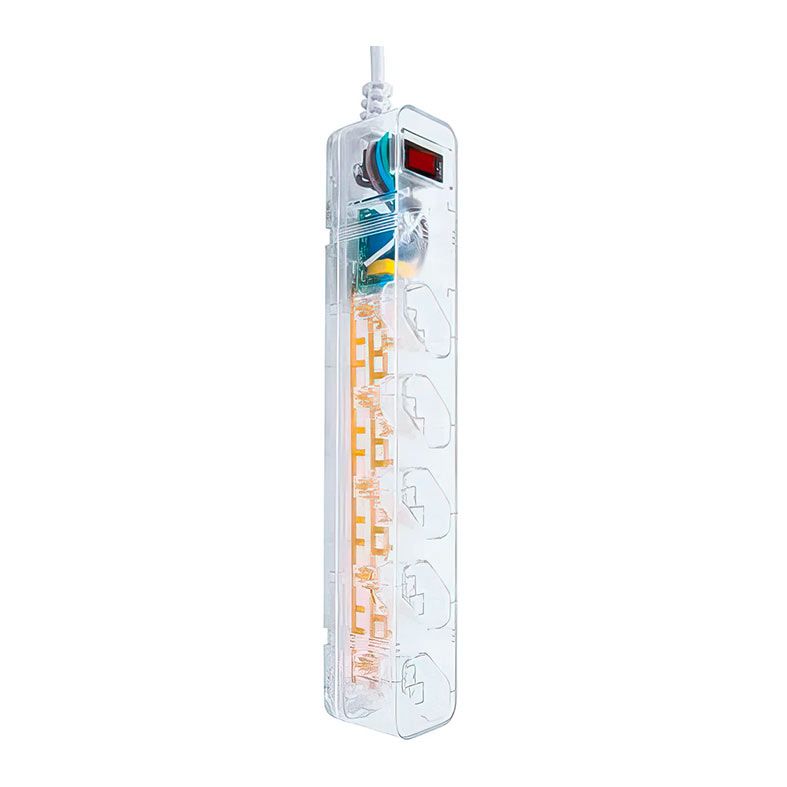 Filtro de Linha DPS Clamper iClamper Energia 5 Tomadas, 1m, Transparente, 021067