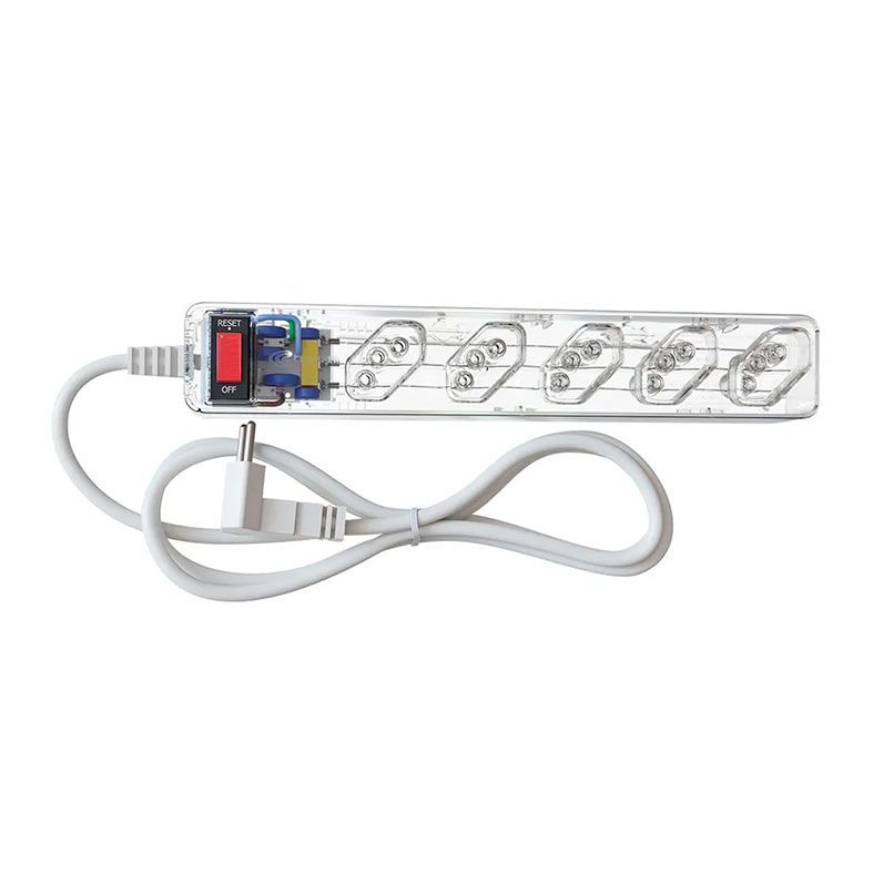 Filtro de Linha DPS Clamper iClamper Energia 5 Tomadas LCF, 1m, Transparente, 023460