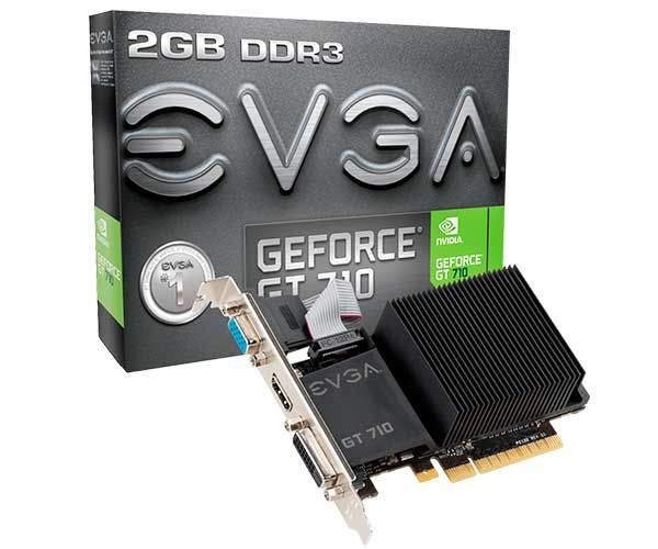 Placa De Video EVGA Geforce GT 710 Low Profile 2GB GDDR3 64Bit