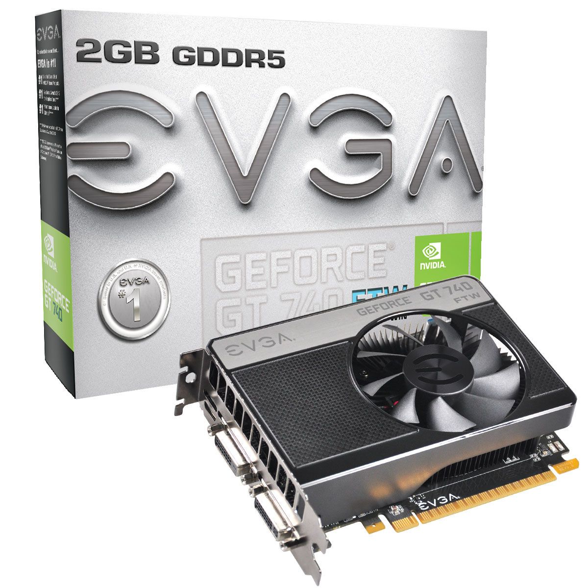 Placa De Video EVGA Geforce GT 740 2GB FTW GDDR5, 128Bit, 02G-P4-3744 ...