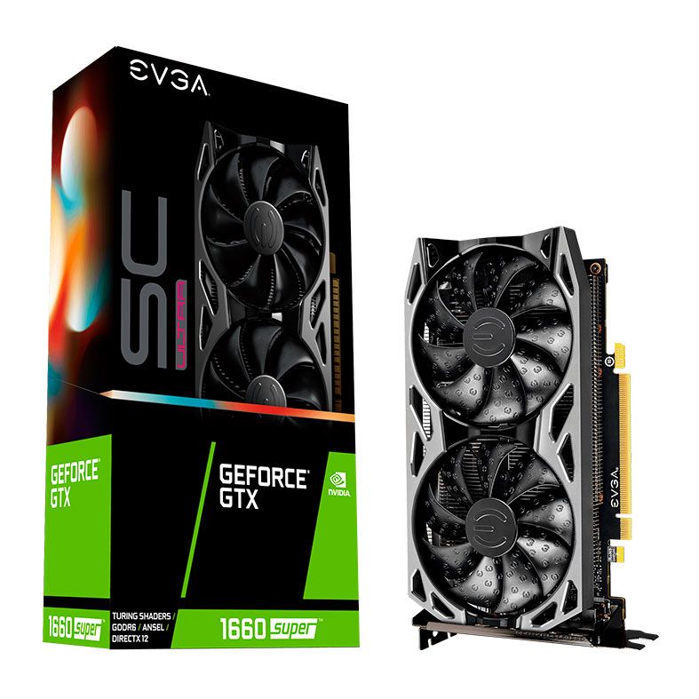 Placa de Video EVGA GeForce GTX 1660 Super SC Ultra, 6GB, 192-bit, 06G-P4-1068-KR