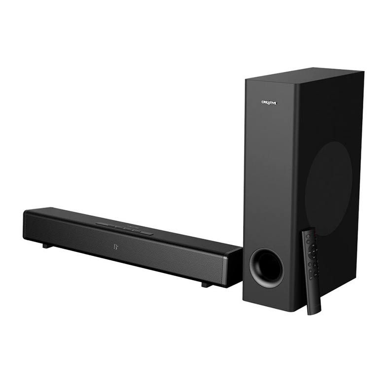 Soundbar Creative Stage 360, 240W RMS, Bluetooth, Cabo Optico, HDMI e HDMI ARC, Preto, 06MF838500003