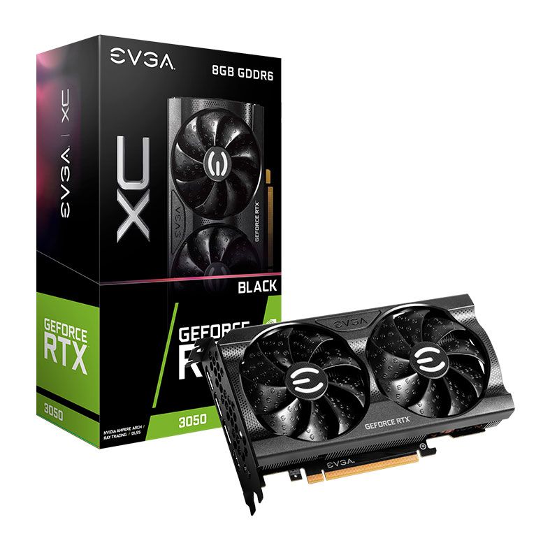 Placa de Video EVGA GeForce RTX 3050 XC Black Gaming, 8GB, GDDR6, 128-bit, 08G-P5-3551-KR