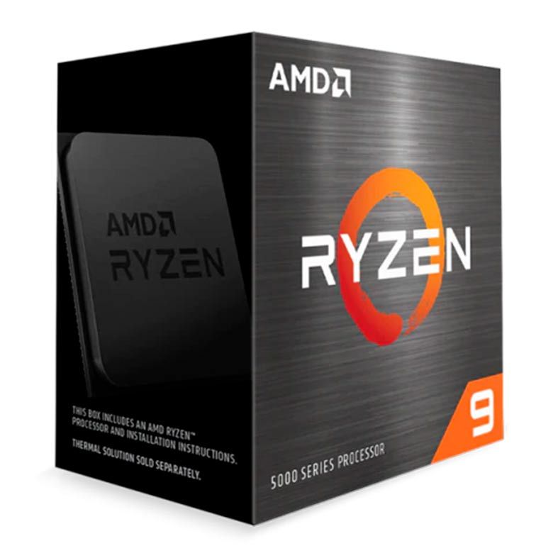 Processador AMD Ryzen 9 5900X, 12-Core, 24-Threads, 3.7GHz (4.8GHz Turbo), Cache 70MB, AM4, 100-100000061WOF