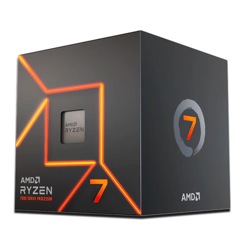 Processador AMD Ryzen 7 7700, 8-Core, 16-Threads, 3.8GHz (5.3GHz Turbo), Cache 40MB, AM5, 100-100000592BOX-BR