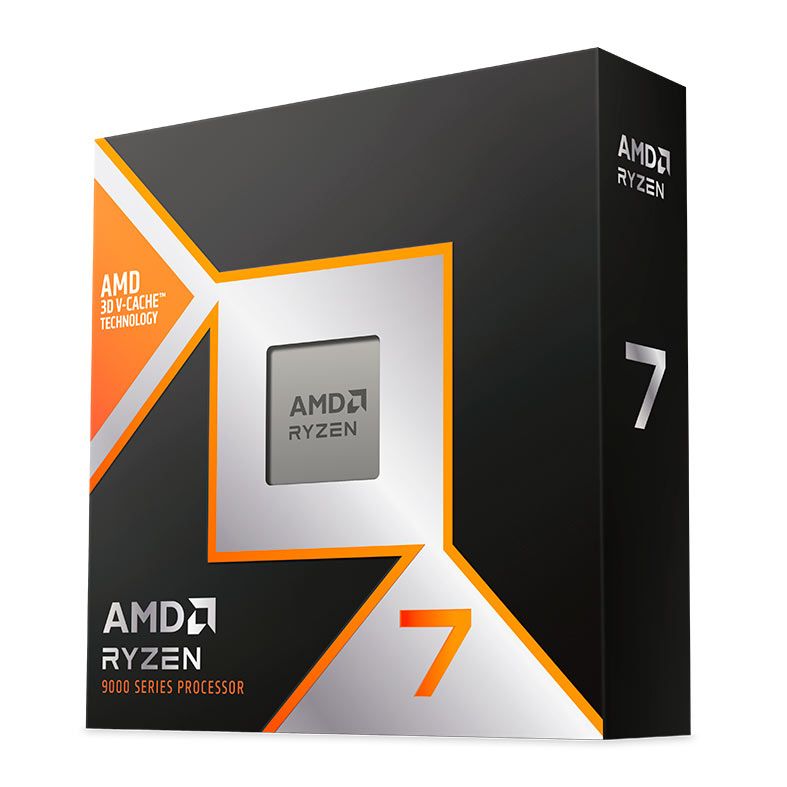 Processador AMD Ryzen 7 9800X3D, 8-Core, 16-Threads, 4.7GHz (5.2GHz Turbo), Cache 104MB, 100-100001084WOF-BR