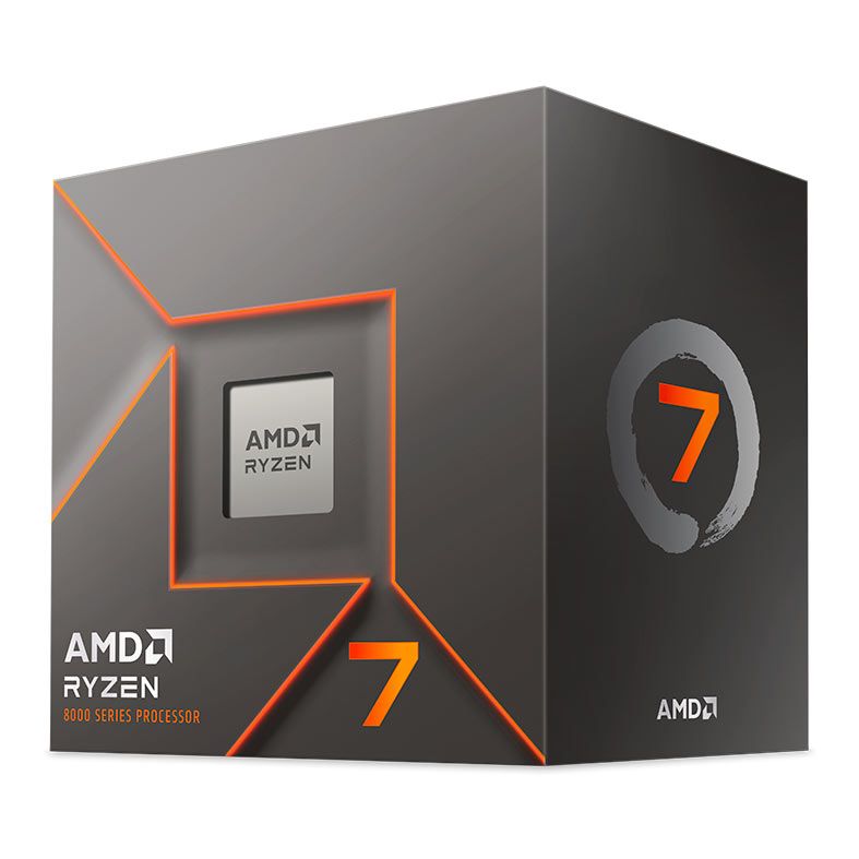 Processador AMD Ryzen 7 8700F, 8-Cores, 16-Threads, 4.1GHz (5.0GHz Turbo), Cache 16MB, AM5, 100-100001590BOX