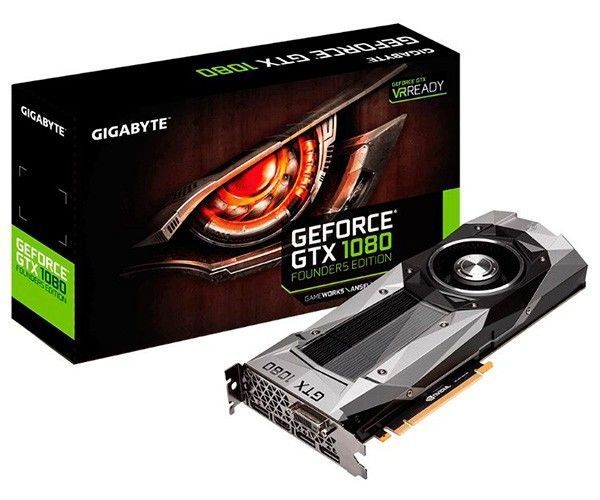 Placa de Video Gigabyte GeForce GTX 1080 8GB GDDR5X Founders Edition 256-bit, GV-N1080D5X-8GD-B