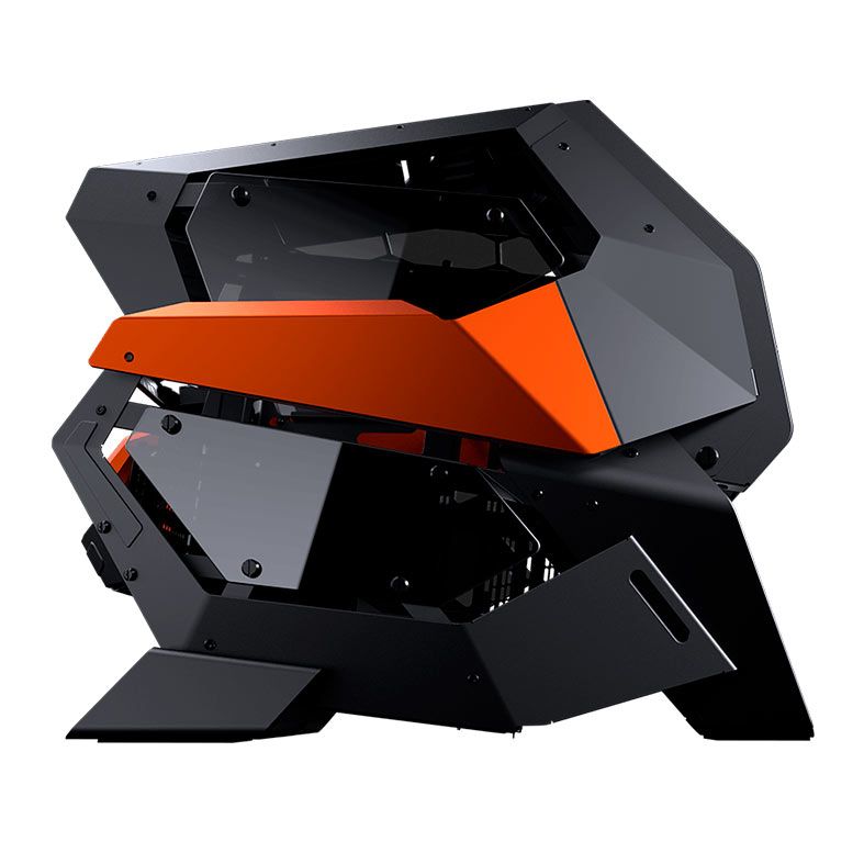 Gabinete Gamer Cougar Conquer 2, RGB, Full-Tower, Lateral de Vidro, Com 1 Fan, Preto e Laranja, 109CM10001-04